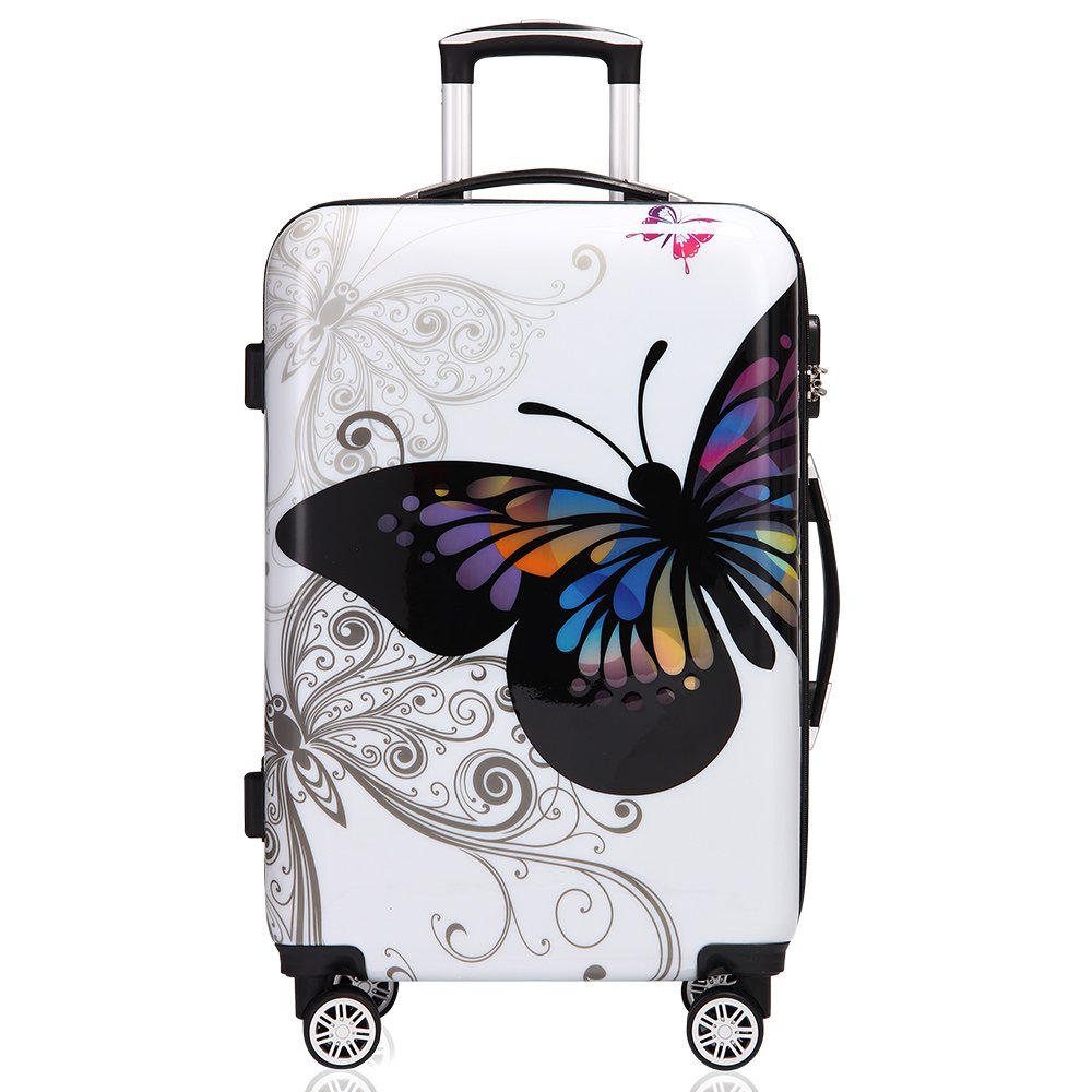 Monzana® Reisekoffer Hartschalenkoffer Trolley Koffer | ABS | PC beschichtet | Teleskopgriff | gummi