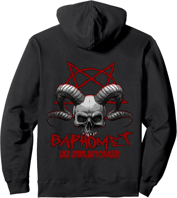 Baphomet Like Jesus But Cooler Satan Occult Tarot Okkult Pullover Hoodie