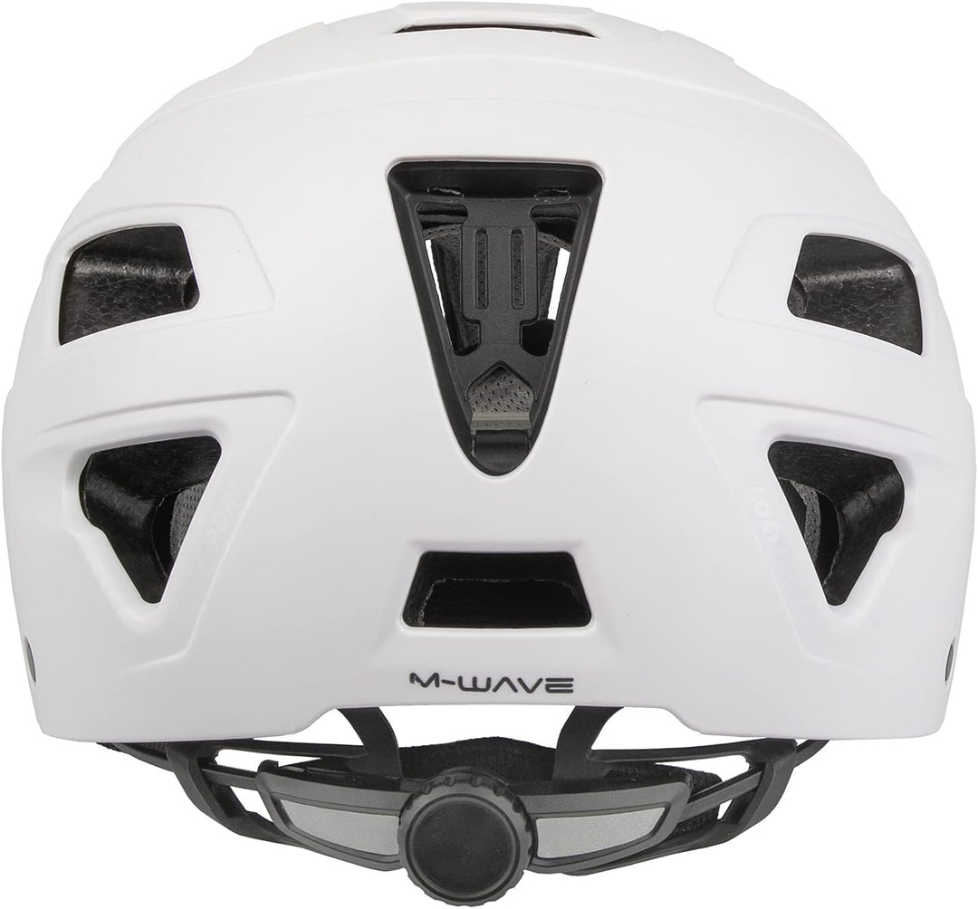 M-Wave Unisex-Adult URBAN Helm für Erwachsene/Jugendliche L, 59 - 61 cm Ohne Rücklicht Weiss, L, 59