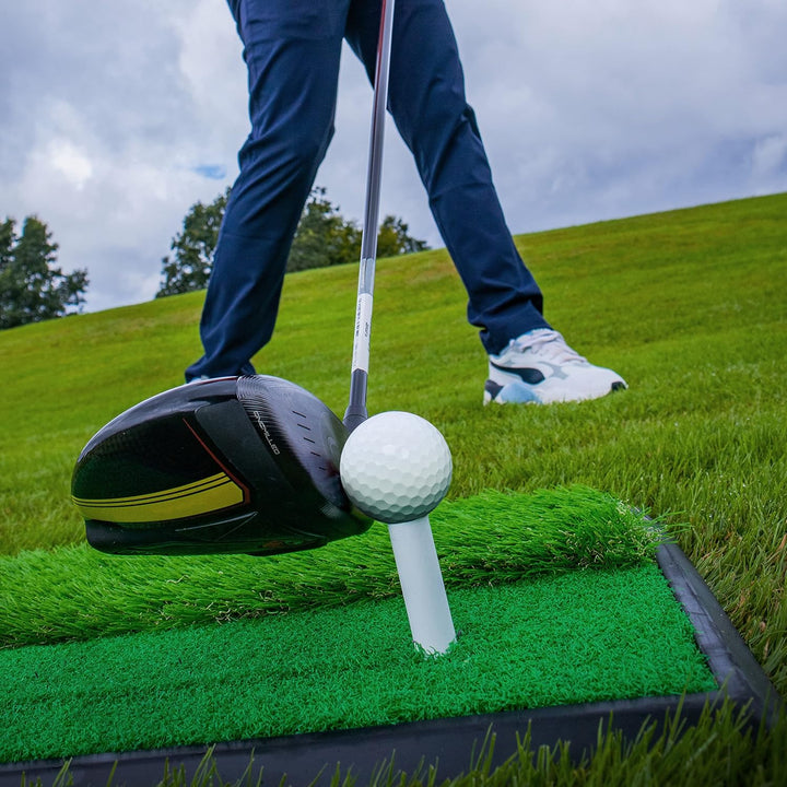 ME AND MY GOLF Dual Turf Golf-Schlagmatte, Schwarz