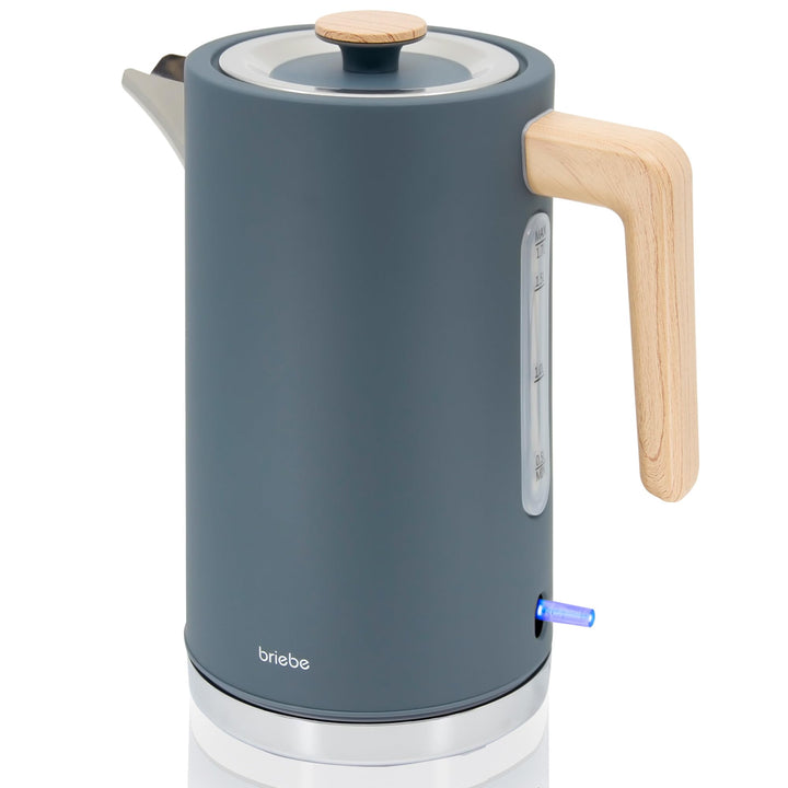 briebe Nordic Wasserkocher 1,7L Elektrischer Teekocher 2200W Schnell Aufheizender, BPA-frei, 360° So