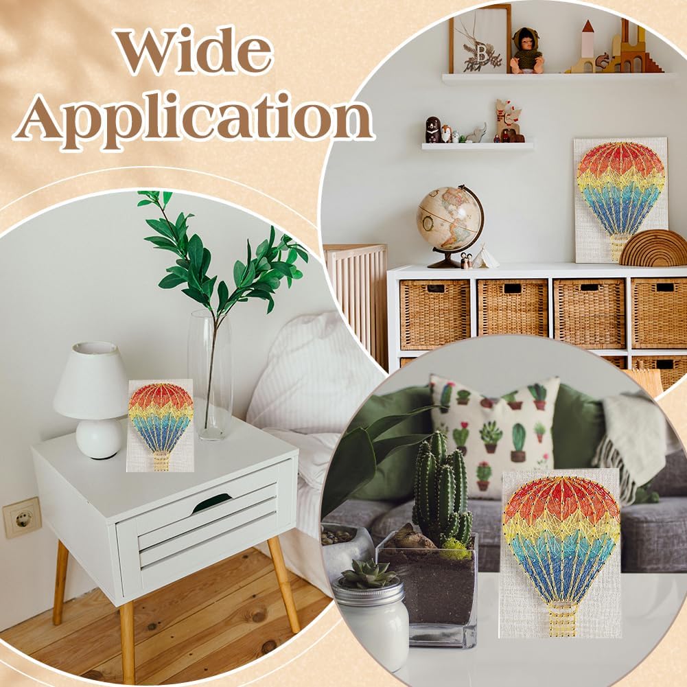 WEBEEDY String Art Kit Für Anfänger, Erwachsene Und Kinder, Handgefertigt Heissluftballons 3D Heissl