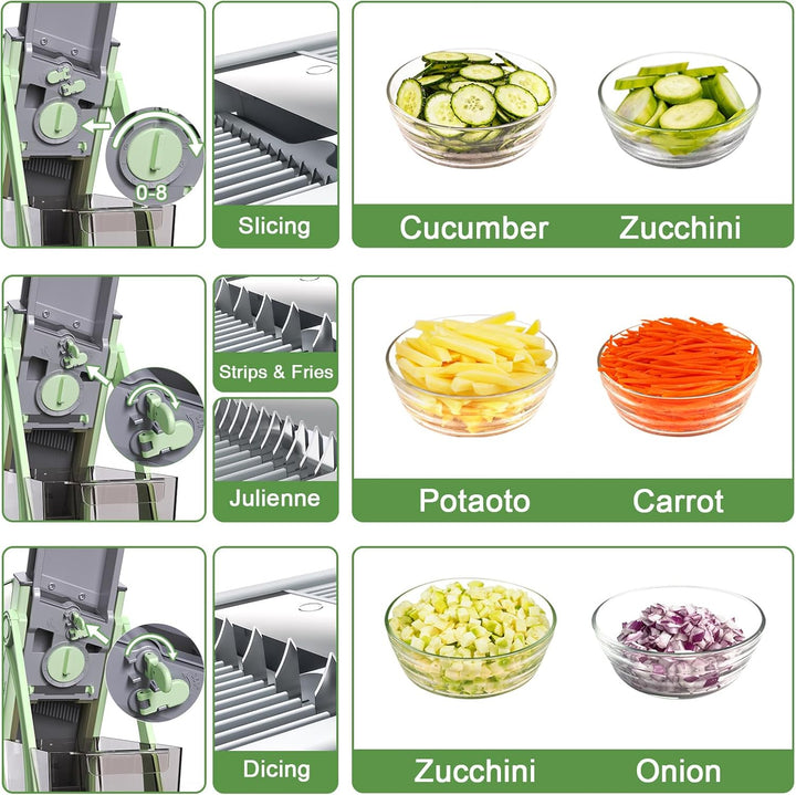 Safe Veggie Chopper Gemüseschneider, Pommes Frittierschneider, Zwiebelhacker, Gemüsehobel, multifunk