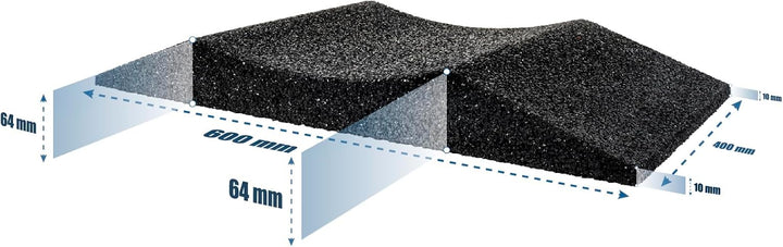 HASKYY 4X Reifenschuh-Set 600x400x64mm bis 385er Reifen Reifenbett Reifenschoner Reifenwiege aus Gum