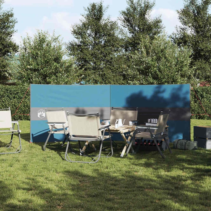 Gecheer Camping Windschutz Strand Windschutz Windschutz für Camping Blau 344x120 cm Wasserdicht 344