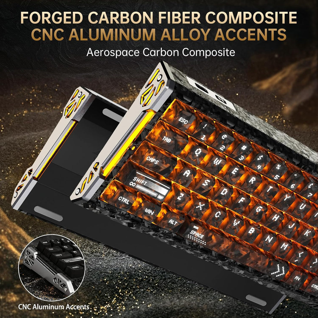 ATTACK SHARK R68 HE Kabel Magnetische Tastatur, Kabellosen R11 ULTRA Gaming-Maus aus Carbonfaser, 80