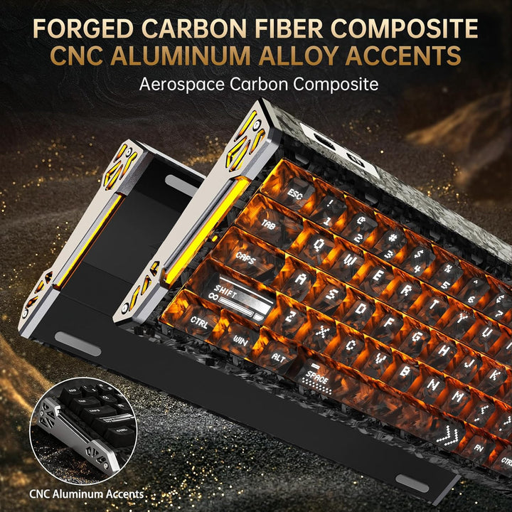 ATTACK SHARK R68 HE Kabel Magnetische Tastatur, Kabellosen R11 ULTRA Gaming-Maus aus Carbonfaser, 80
