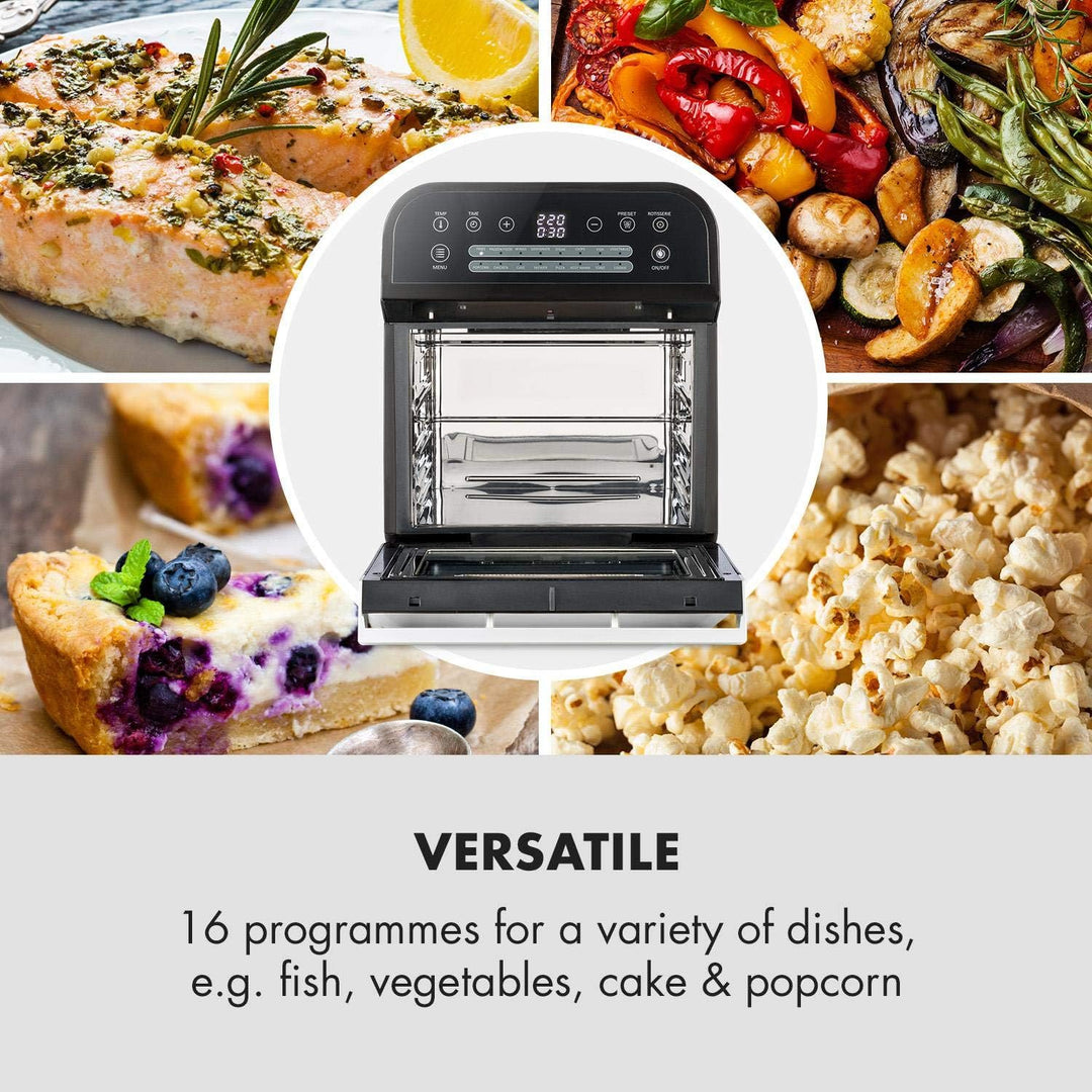 Klarstein AeroVital Cube - Heissluftfritteuse, Heissluftgarer, Airfryer ohne Öl, 50 bis 220 °C, Heis