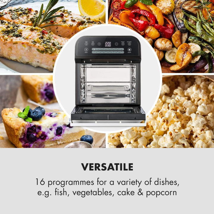 Klarstein AeroVital Cube - Heissluftfritteuse, Heissluftgarer, Airfryer ohne Öl, 50 bis 220 °C, Heis