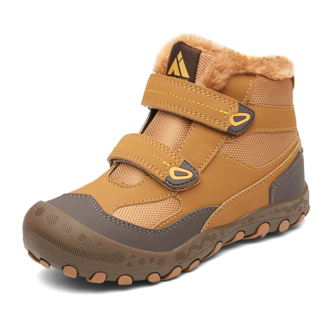 Mishansha Kinder Outdoor Winterschuhe Warm Gefüttert Winterstiefel, Gr.24-38 28 EU Tortilla Braun, 2