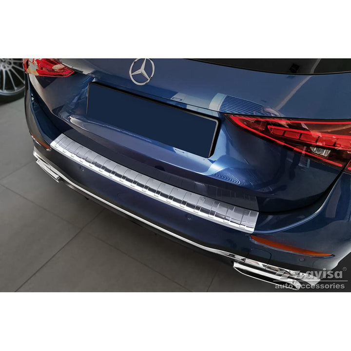 Avisa Edelstahl Heckstossstangenschutz kompatibel mit Mercedes C-Klasse AMG Estate (S206) 2021- &
