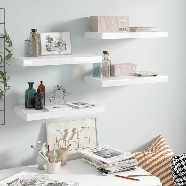 Tidyard 4 STK. Schwebende Wandregale Hängend Wandboard für Schlafzimmer, Küche, Büro, Badezimmer, Wo