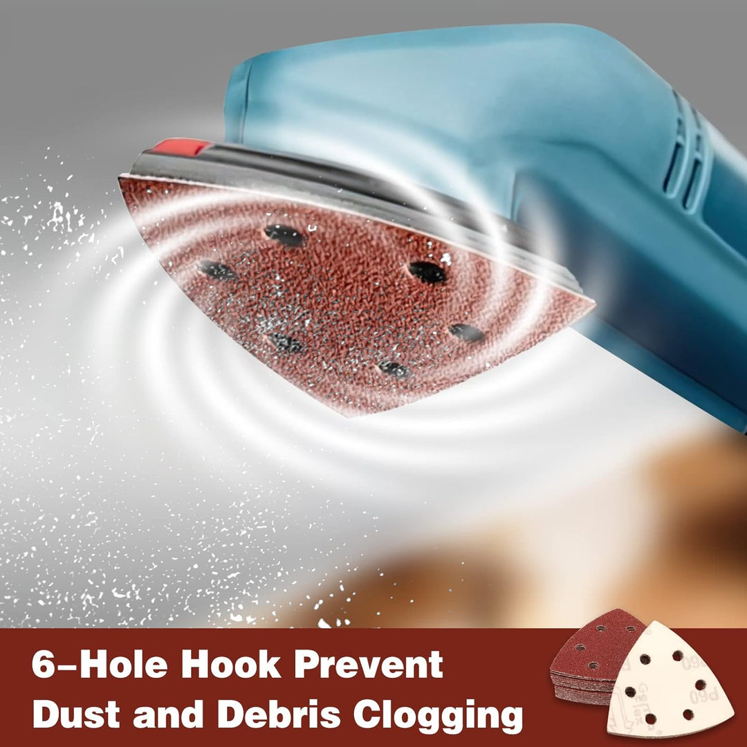 STEBRUAM Deltaschleifer Schleifpapier Dreieckschleifer, 50 Stück Delta Schleifpapier Klett Schleifpa