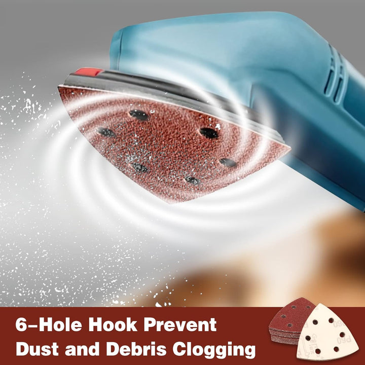 STEBRUAM Deltaschleifer Schleifpapier Dreieckschleifer, 50 Stück Delta Schleifpapier Klett Schleifpa