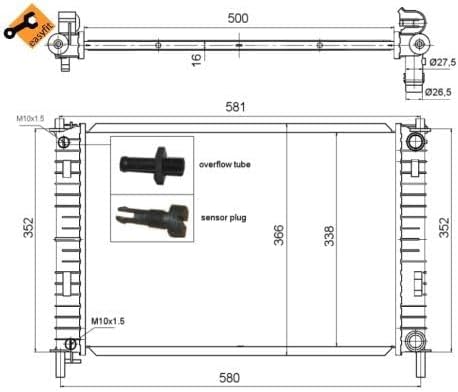 NRF 58276 Kühler, Motorkühlung