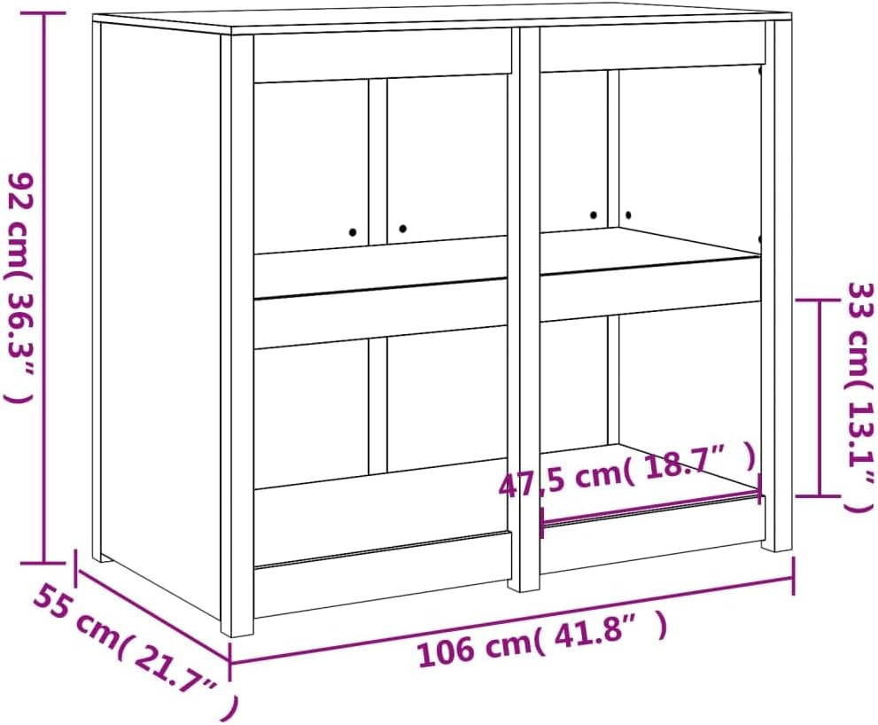 vidaXL Outdoor Küchenschrank, Gartenschrank mit viel Stauraum, Küchenzeile Unterschrank mit modulare