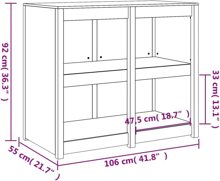 vidaXL Outdoor Küchenschrank, Gartenschrank mit viel Stauraum, Küchenzeile Unterschrank mit modulare