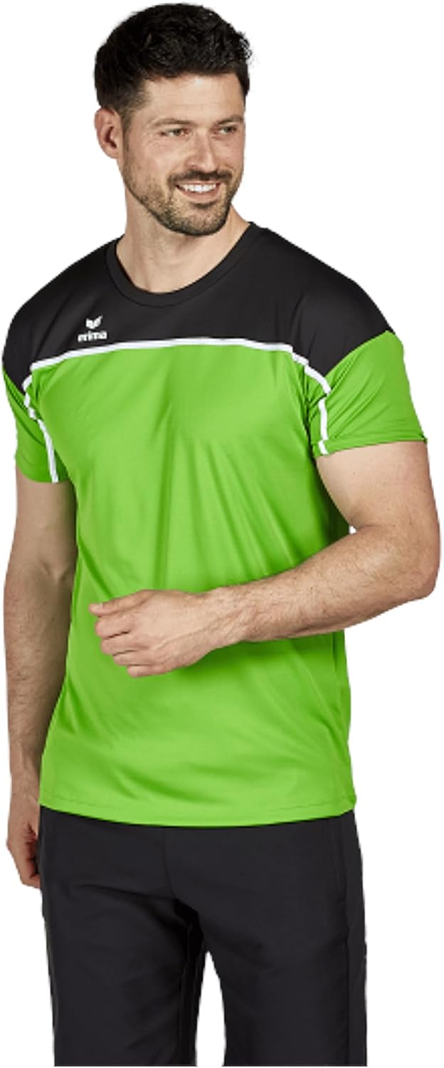 Erima Unisex Kinder "CHANGE by erima" funktionelles T-Shirt 140 Green/Schwarz/Weiss, 140 Green/Schwa