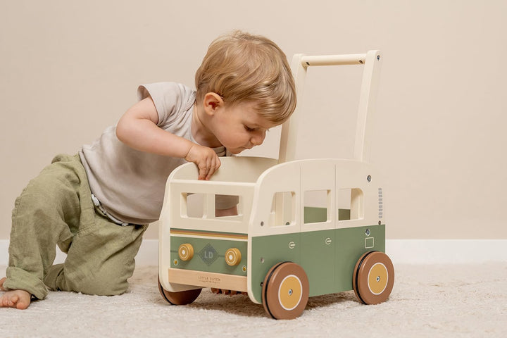 Little Dutch 7126 FSC Holz Laufwagen Camper Bus - Vintage