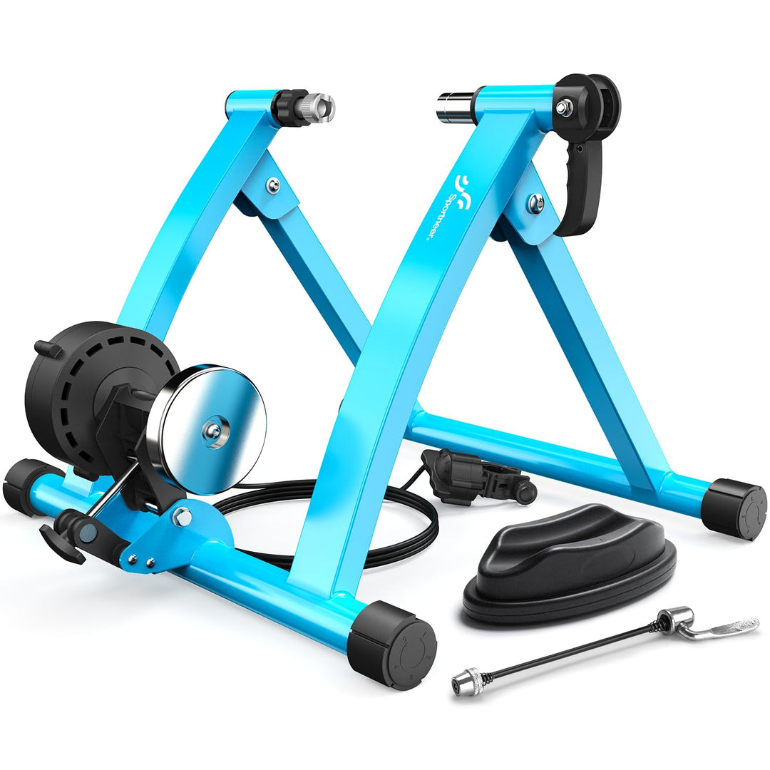 Fahrradtrainer, Sportneer Heimtrainer, Magnetbremse, 6 Widerstandseinstellungen mit Geräuschreduzier