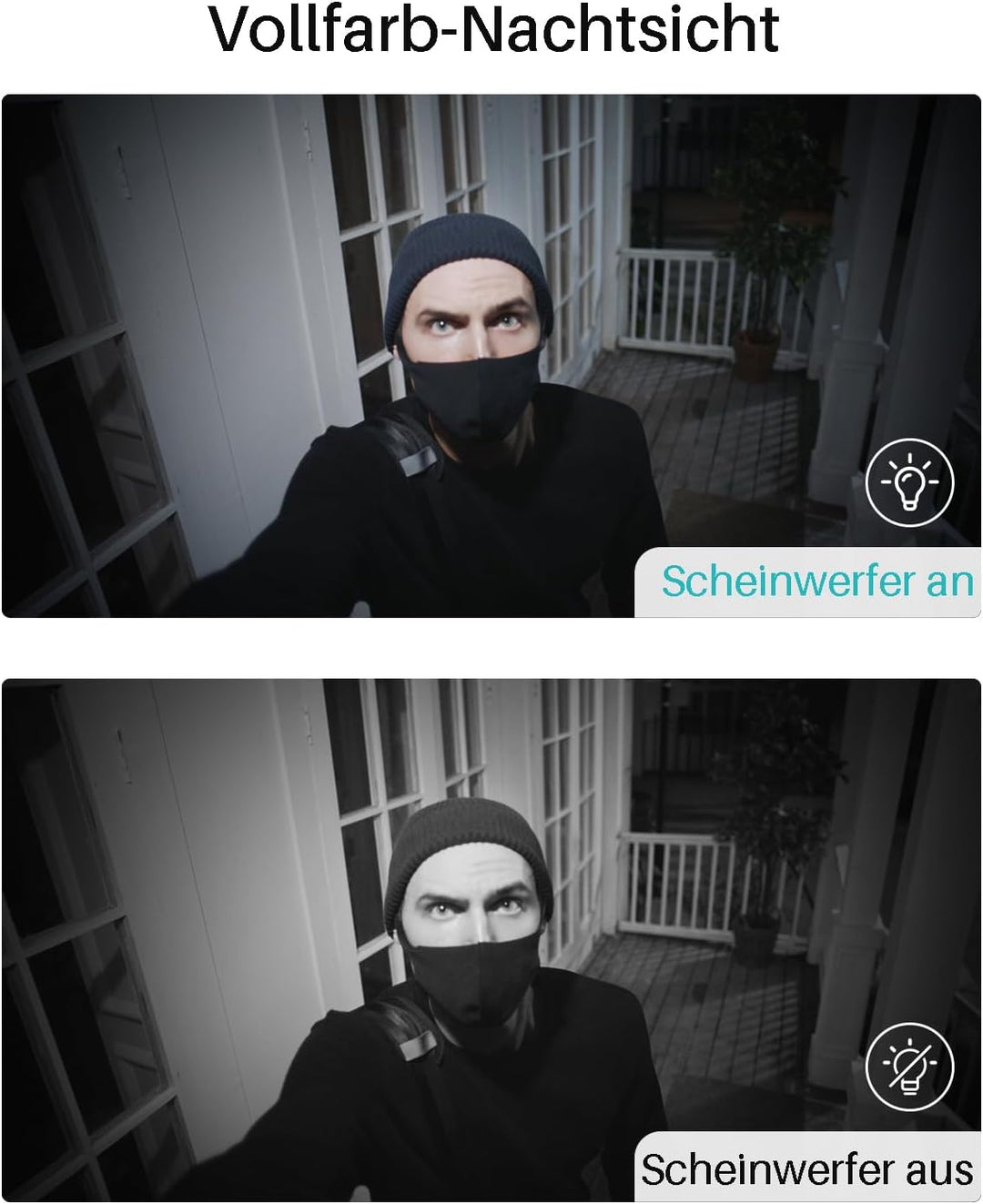 WUUK 2K Überwachungskamera Aussen WLAN, 32GB Lokale Speicherung, Kabellose Kamera Überwachung Aussen