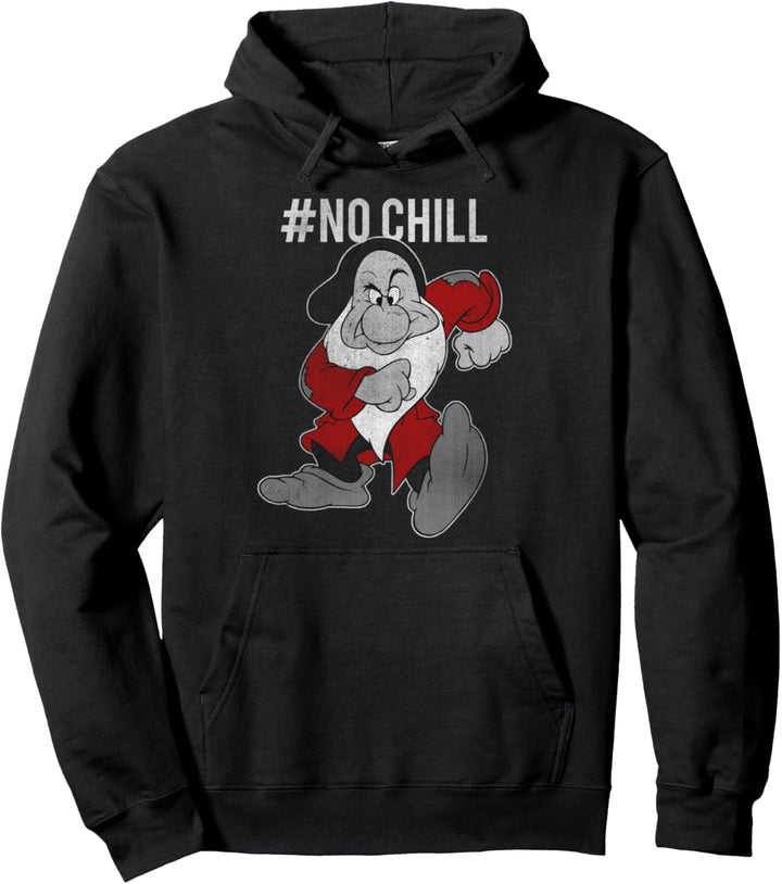 Disney Snow White Grumpy Hashtag No Chill Humor Pullover Hoodie