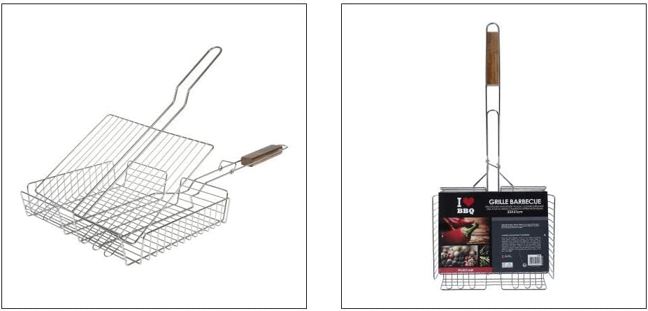 I LOVE BBQ – RUECAB Grillroste für Grill und Smoker – Doppelt verstellbarer Grillrost, 31 x 23 cm, v