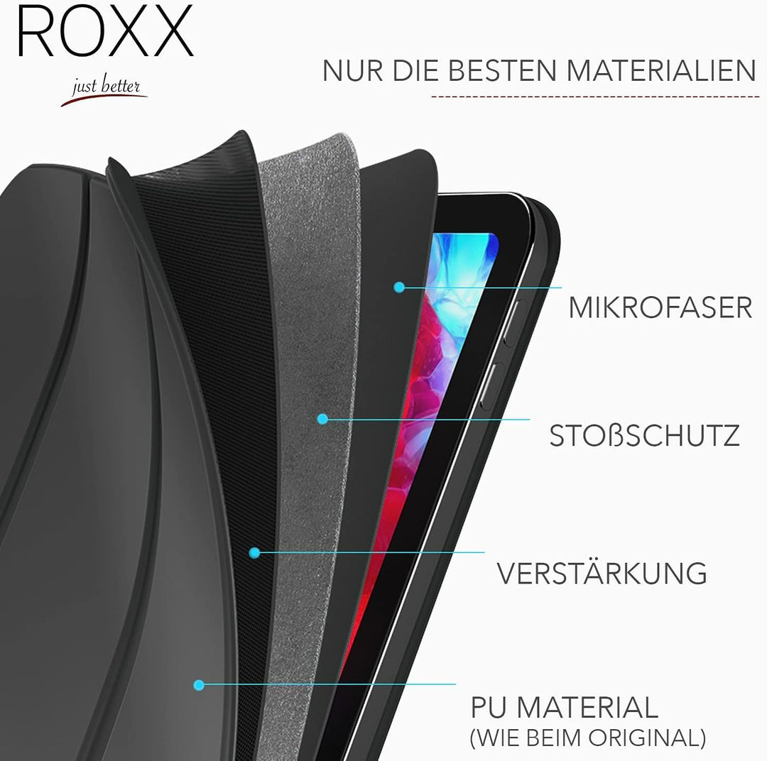 Roxx Hardcase Hülle mit Innenschutz | Wie das Original | Magnetisch | Kompatibel mit iPad Air 4. & 5