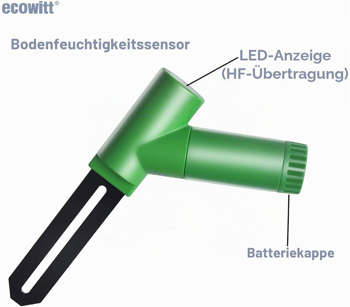 ECOWITT Kabelloser Bodenfeuchtesensor WH51 – Pflanzenwassermonitor, Bodenhygrometer-Tester mit E-Mai