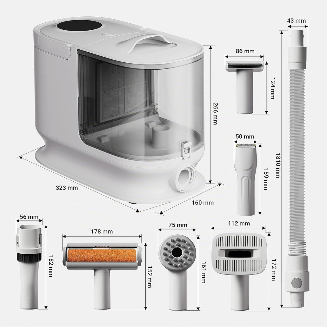 Fudajo Haustier Pflegeset weiss, 6 in 1 Multifunktion Schermaschine, Tierhaarschneidemaschine mit St