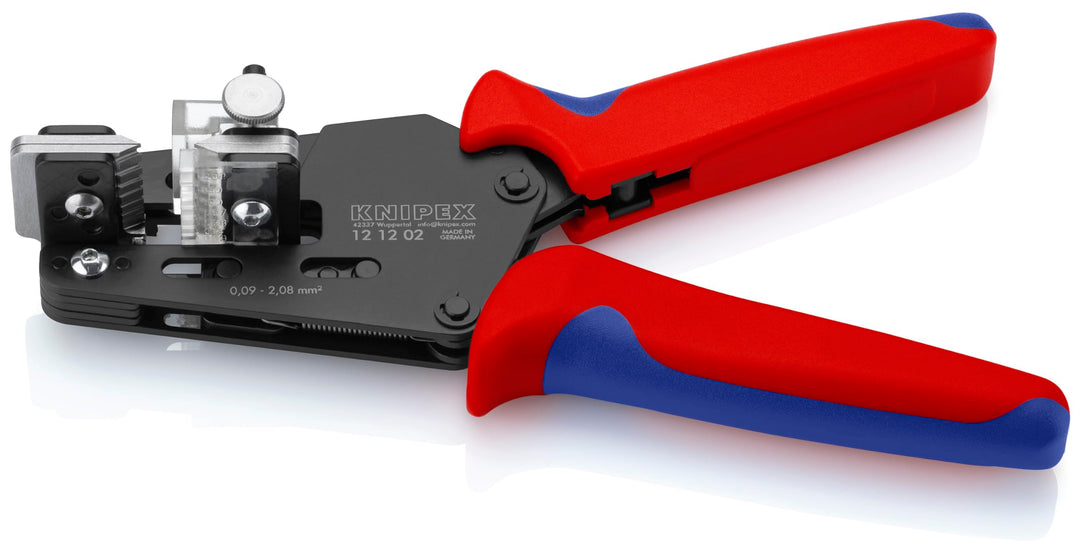 Knipex Präzisions-Abisolierzange mit Formmessern brüniert, mit Mehrkomponenten-Hüllen 195 mm 12 12 0