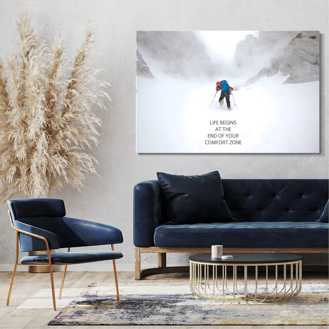 Leinwand (80x60cm): Spruch Das Leben ist kein Zuckerschlecken Zitate Sprüche Qu 80x60 cm, 80x60 cm