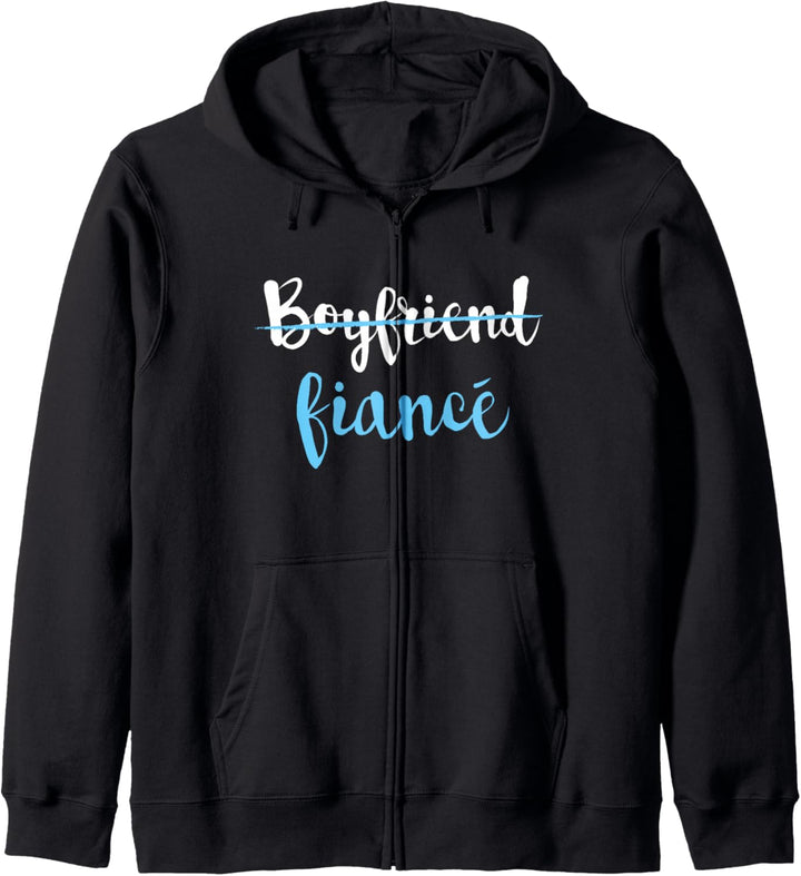 Couple Engagement Just Engaged T-Shirt Boyfriend Fiance Kapuzenjacke
