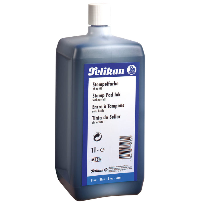 Pelikan Stempelfarbe ohne Öl, 1000 ml, 1 Set, blau, Blau