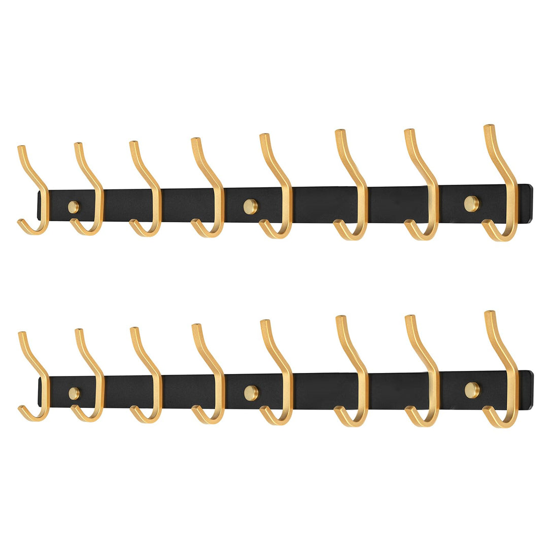 Garderobenhaken Edelstahl, Hakenleiste Kleiderhaken Wand mit 8 Haken, Garderobe Garderobenleiste Wan