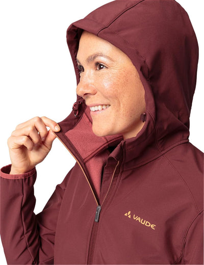 VAUDE Damen Women's Moena Softshell Parka Jacke 34 dark cherry, 34 dark cherry