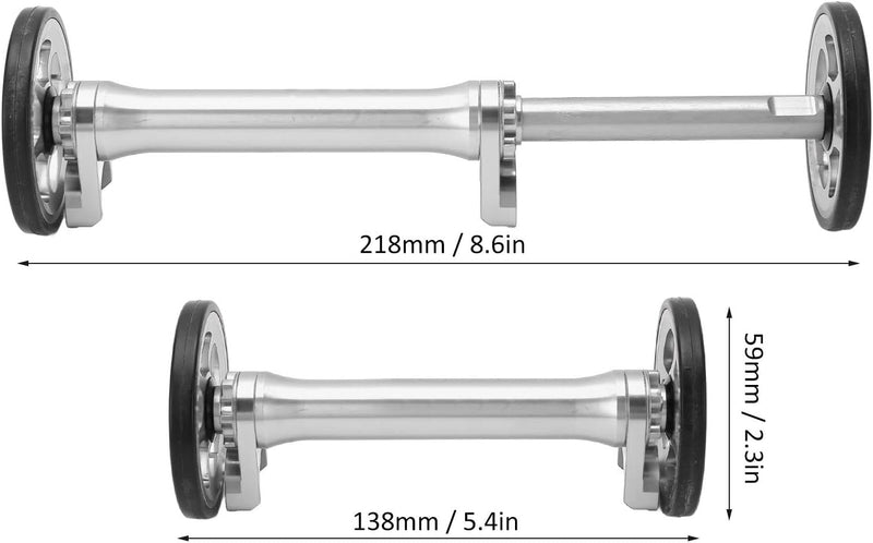 Easy Wheel Faltrad-Verlängerungsstange Teleskop-Verlängerungsstange für Brompton 3sixty Silber, Silb