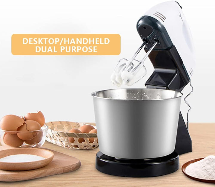 Teig Hand Mixer Set 100W 1.7L Rührmaschine Teigknetmaschine Stabmixer Küchenmaschinen, Rührgeräte, 7