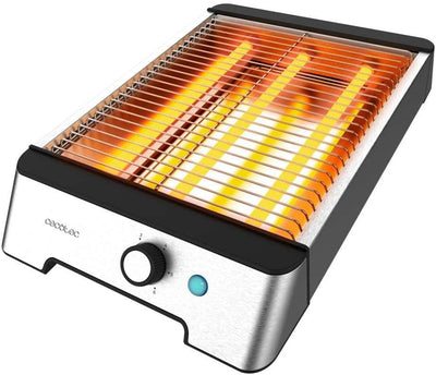 Cecotec Horizontaler Toaster - Flacher Toaster 3 Widerstände NiceSlice Inox. 1000W, Alle Arten von B