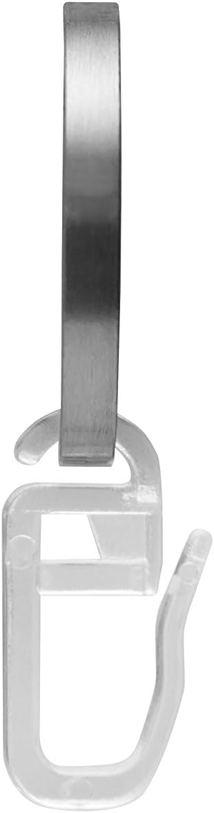 Garduna 100 FLACHRINGE | Edelstahl-Optik | Set à 100 Stück | Metall - mit Gleiteinlage | für Ø16 &amp; Ø