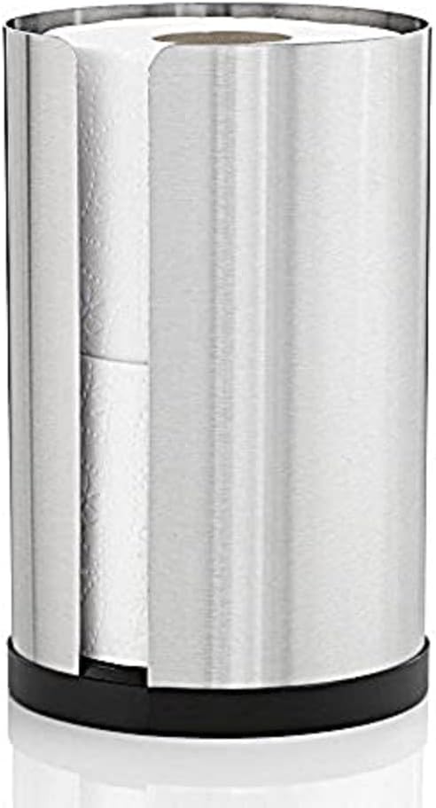 blomus -NEXIO- WC-Rollenhalter aus mattiertem Edelstahl, exklusiver Toilettenpapierhalter mit Platz