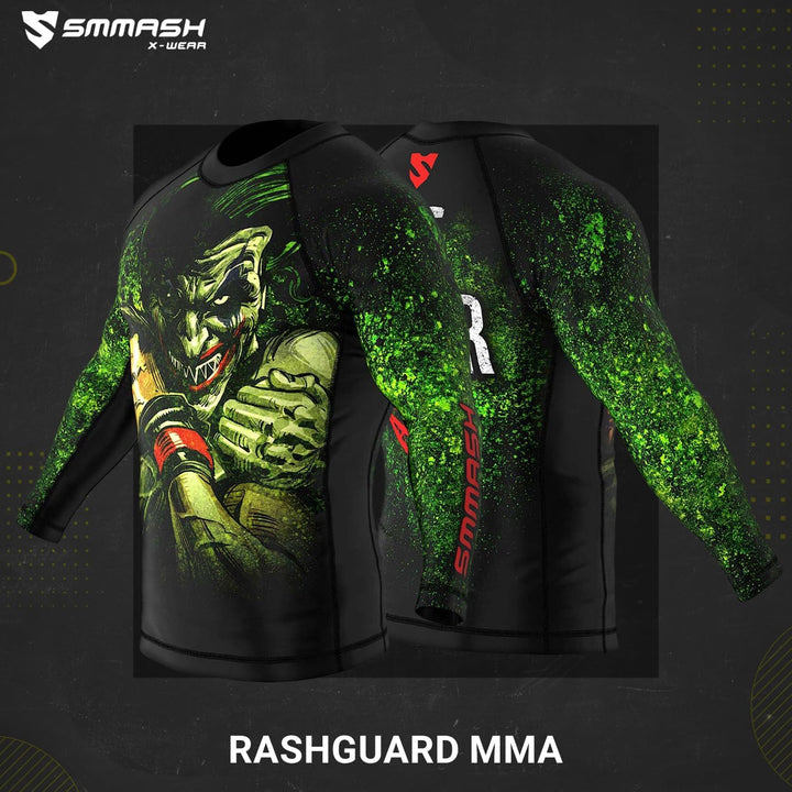 SMMASH Funktionsshirt Herren Rashguard Langarm Sportshirt MMA Thaibox Muay Thai Kickboxen Atmungsakt