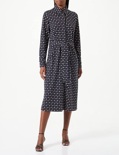 Seidensticker Damen Blusen Kleid - Fashion - Regular Fit - tailliert - Bügelleicht – Langarm 36 Dunk