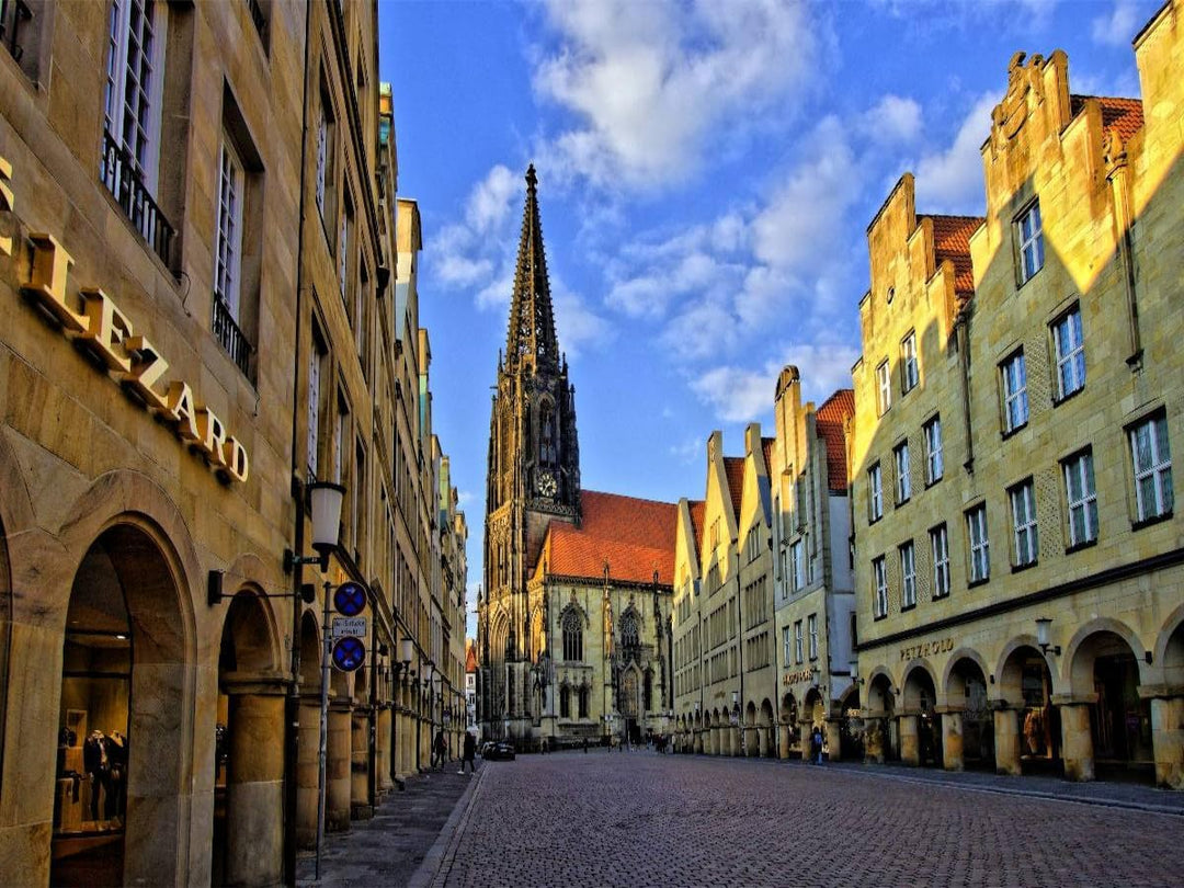 CALVENDO Puzzle Die St. Lamberti-Kirche am Prinzipalmarkt wurde zwischen 1375 und 1450 erbaut - 1000