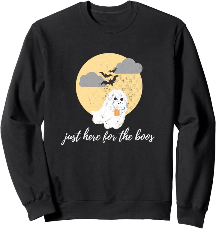 Nur hier für die Boos Moon Bats Design Halloween Ghost Sweatshirt