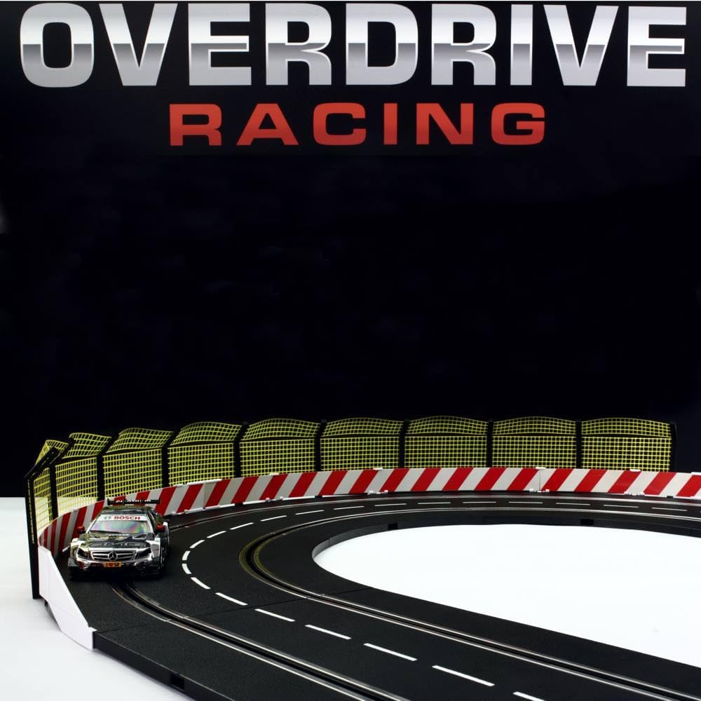 Overdrive-Racing Fangzaun 10m kompatibel mit Carrera Digital 124 132 EVO Kurven Geraden Zaun Bande S