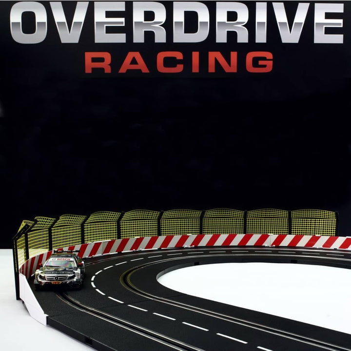 Overdrive-Racing Fangzaun 10m kompatibel mit Carrera Digital 124 132 EVO Kurven Geraden Zaun Bande S