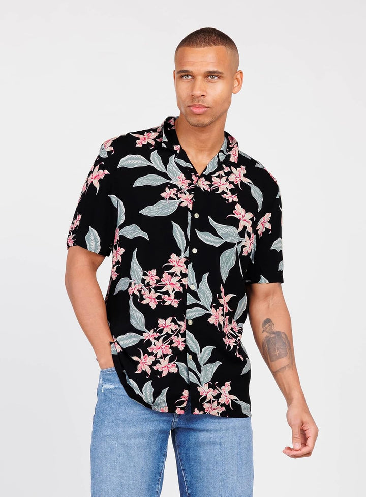 KEY LARGO Herren MSH Trinidad Shortsleeve Hemden M Black (1100), M Black (1100)