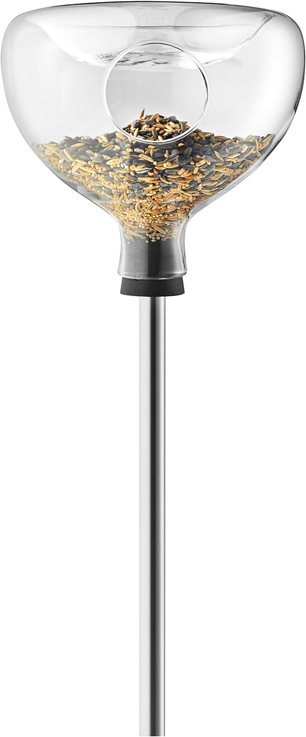 Eva Solo | Bird Bath and Feeder | Sculptural Design for the Garden | Glass, Silicone Rubber and Stai
