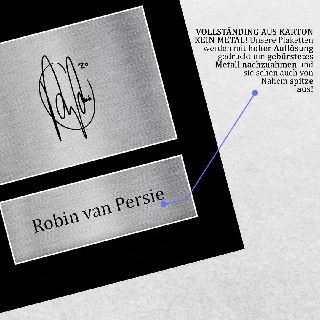 HWC Trading A4 Robin van Persie Autogramm-Bild für Fussballfans und Fans (ungerahmt) Robin van Persi
